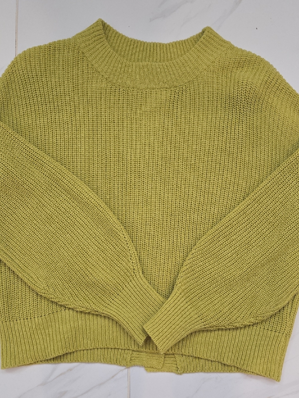 Wishlist Lime Green Crew Neck Knit Sweater